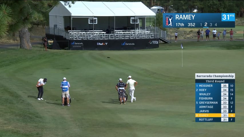 Chad Ramey gets up-and-down from off the green at Barracuda