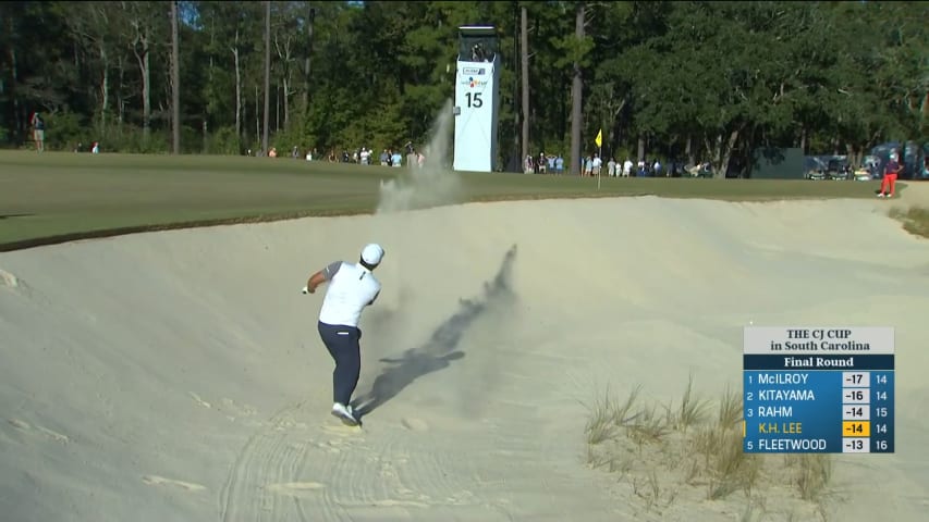 K.H. Lee's bunker escape leads to birdie at THE CJ CUP