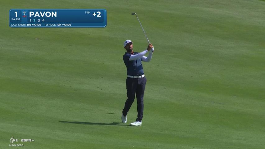 Matthieu Pavon makes birdie on No. 1 at Travelers