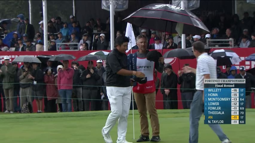 Byeong Hun An makes birdie putt at Fortinet Champ