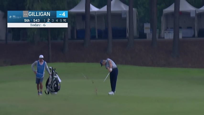 Ian Gilligan makes birdie on No. 5 at BMW Charity Pro-Am