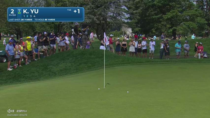 Kevin Yu makes birdie on No. 2 at Travelers
