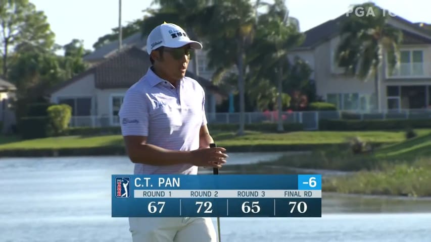 C.T. Pan two-putts for birdie on No. 18 at Honda