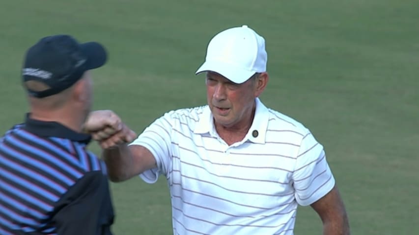Larry and Drew Nelson finish with birdie at PNC Father/Son