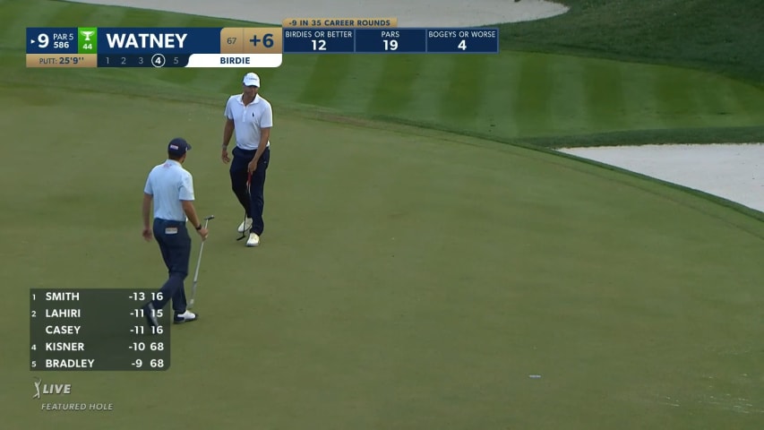 Nick Watney sinks 26-foot birdie putt at THE PLAYERS