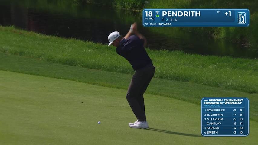 Taylor Pendrith's beautiful approach leads to birdie at the Memorial