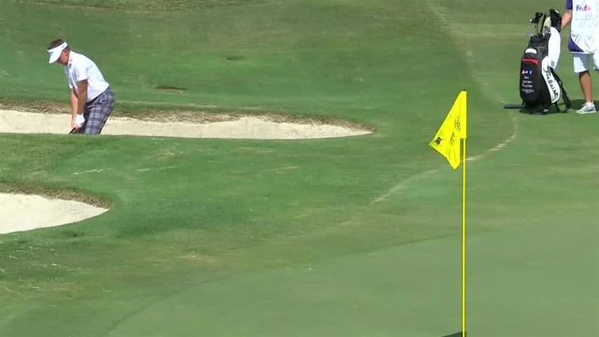 Ian Poulter gets up-and-down for birdie at WGC-FedEx St. Jude