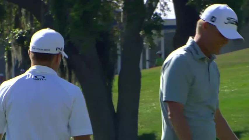 Matt Jones chips in for birdie at Valspar