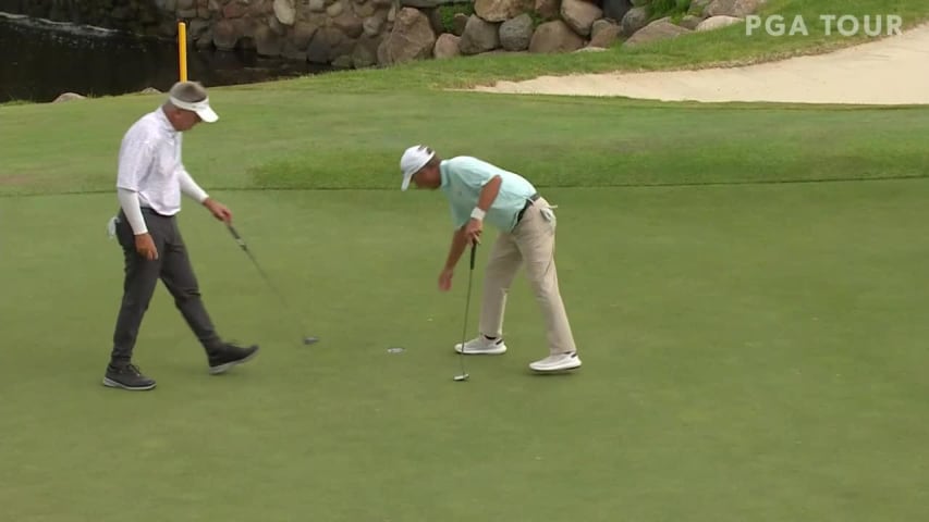 Willie Wood makes birdie on No. 17 at Principal