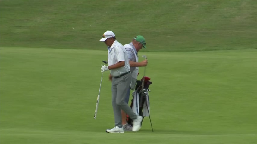 Shane Bertsch makes birdie on No. 18 at Mitsubishi