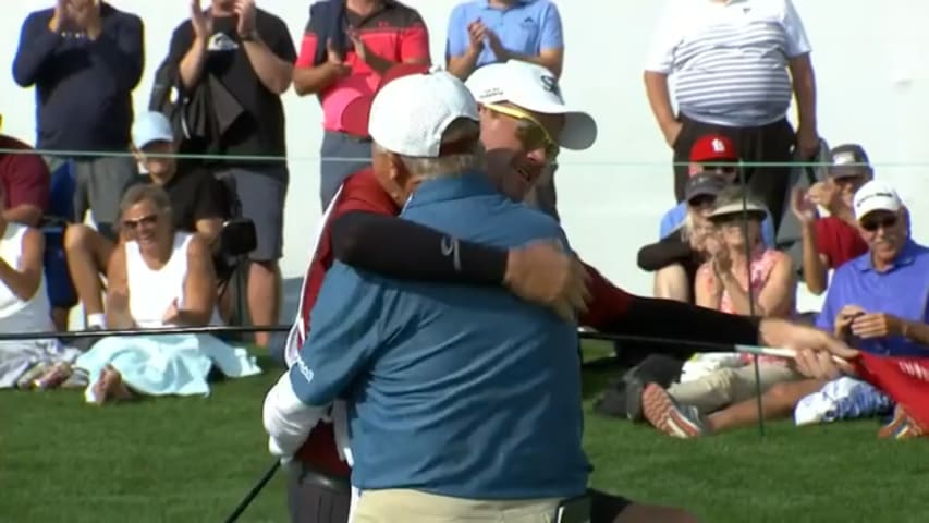 Ken Duke's emotion-filled closing birdie to win at Shaw Charity