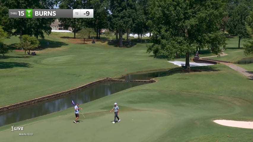 Sam Burns makes birdie putt at FedEx St. Jude