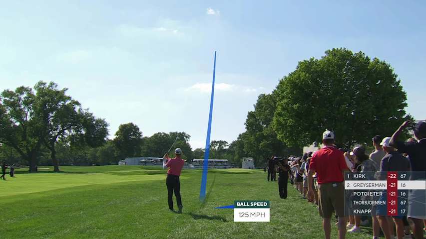 Max Greyserman makes birdie on No. 17 at Rocket Classic