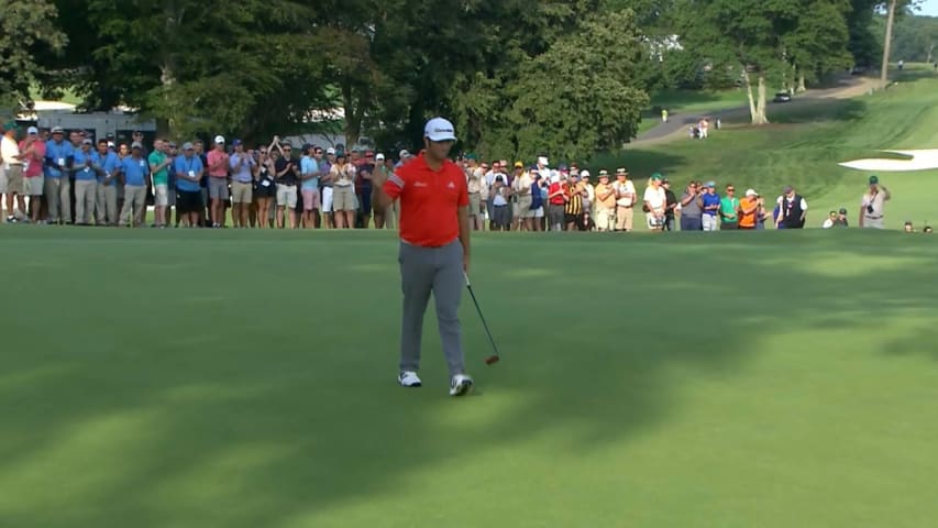 Jon Rahm's birdie for a T-3 at THE NORTHERN TRUST 
