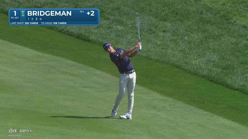 Jacob Bridgeman makes birdie on No. 1 at Travelers