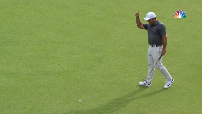 Francesco Molinari's finishing birdie putt at The Open