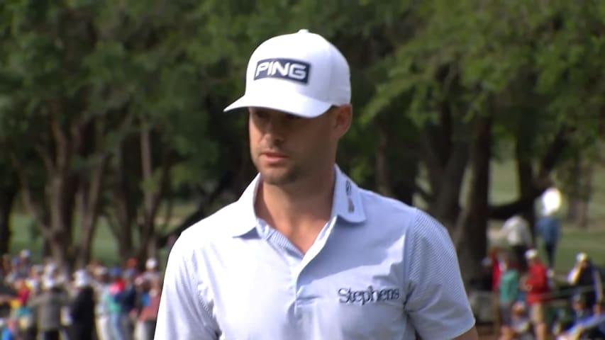 Taylor Moore sinks 26-foot birdie putt at Valspar