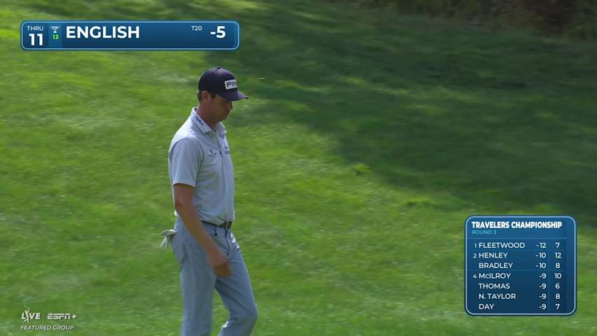 Harris English sinks 29-foot birdie putt at Travelers