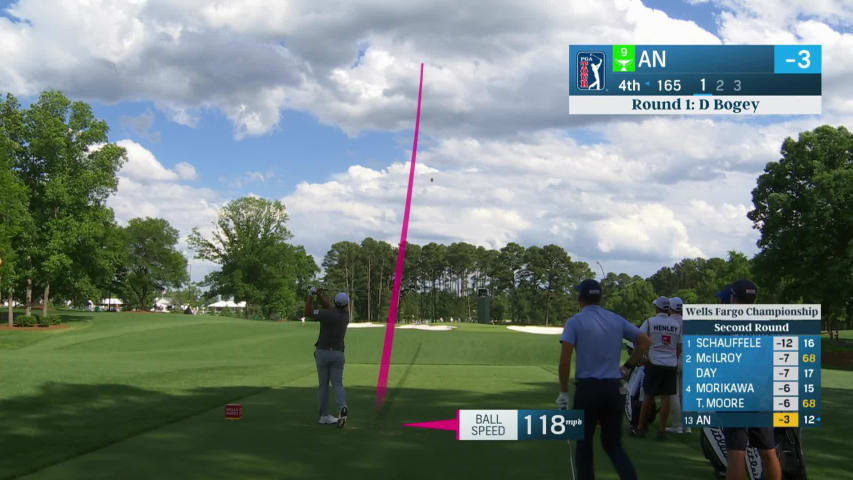 Byeong Hun An dials in tee shot to set up birdie at Wells Fargo