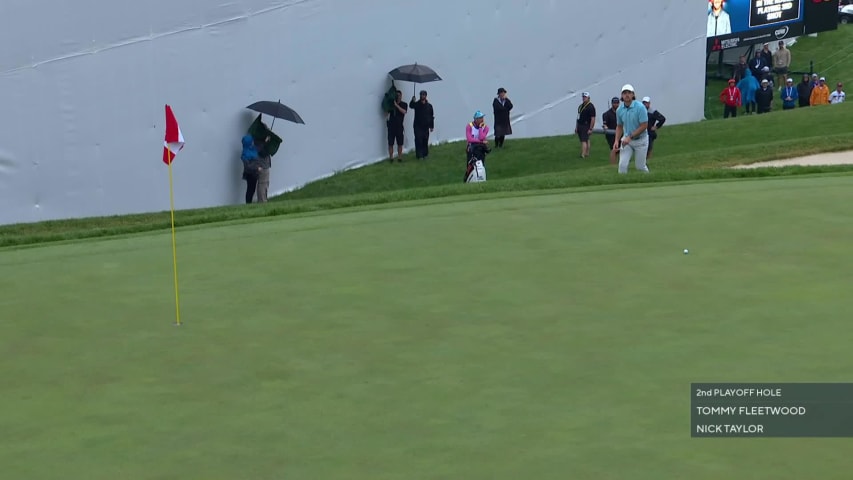 Nick Taylor makes birdie on the first playoff hole at RBC Canadian