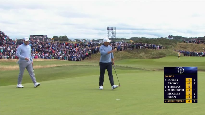 Xander Schauffele's dialed-in tee shot yields birdie at The Open