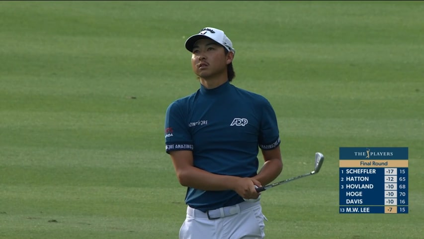 Min Woo Lee reaches in two to set up birdie at THE PLAYERS