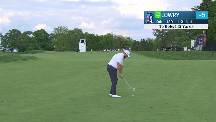 Shane Lowry makes birdie on No. 9 at Truist Championship