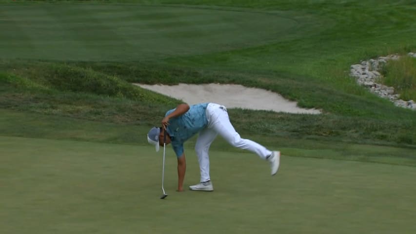 Justin Suh makes birdie putt on No. 15 at Pinnacle Bank Championship