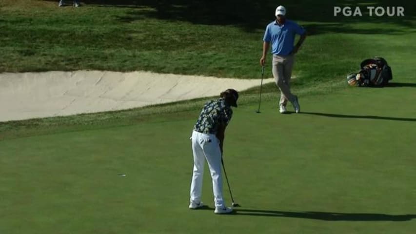 Curtis Lucks’ par save on No. 18 at the Nationwide Children's 