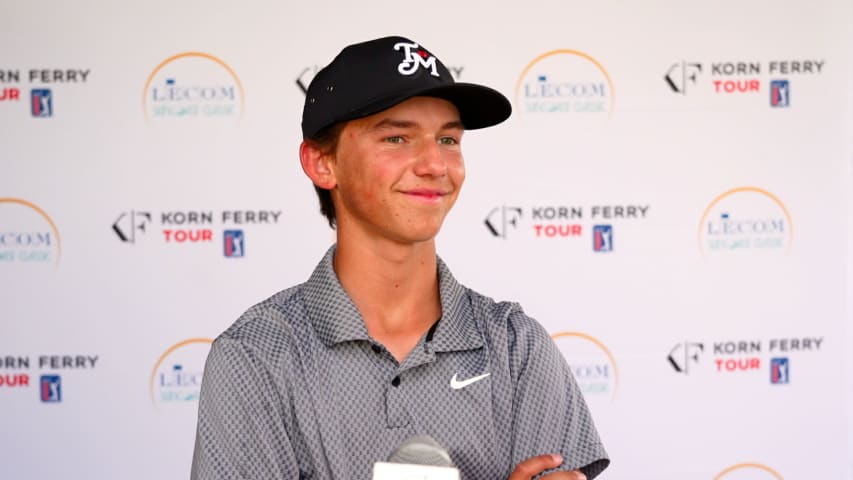 Miles Russell, 15, discusses final-round 66 at LECOM Suncoast Classic