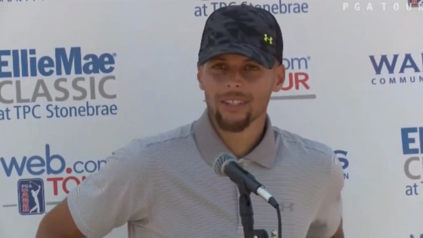 Stephen Curry on likelihood of making the cut at Ellie Mae Classic