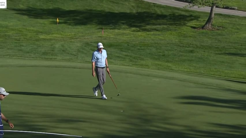 Mark Anderson converts approach shot for birdie at Utah Championship