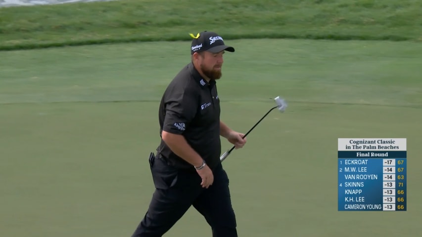 Shane Lowry finishes strong with birdie on No. 18 at Cognizant Classic