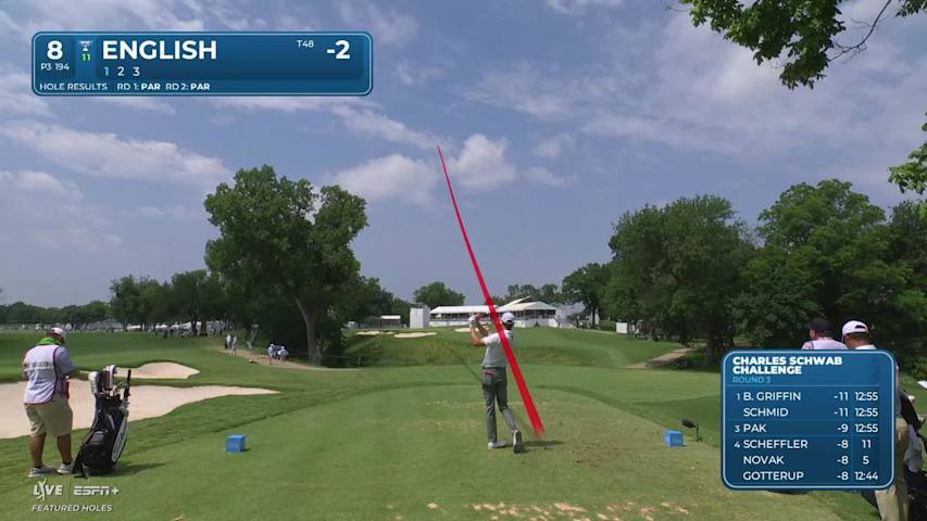 Harris English makes birdie on No. 8 at Charles Schwab