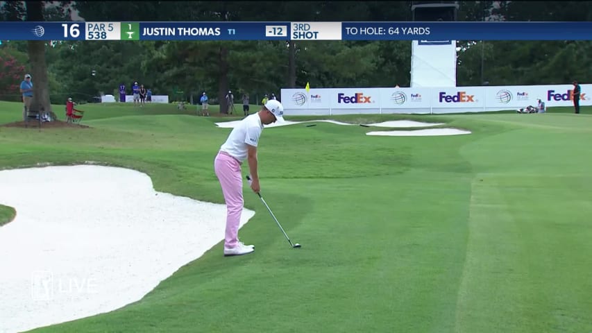 Justin Thomas makes birdie on No. 16 in Round 4 at WGC-FedEx St Jude