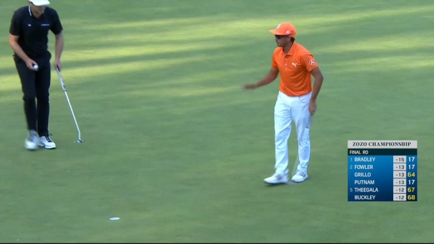 Rickie Fowler finishes strong with birdie on No. 18 at ZOZO