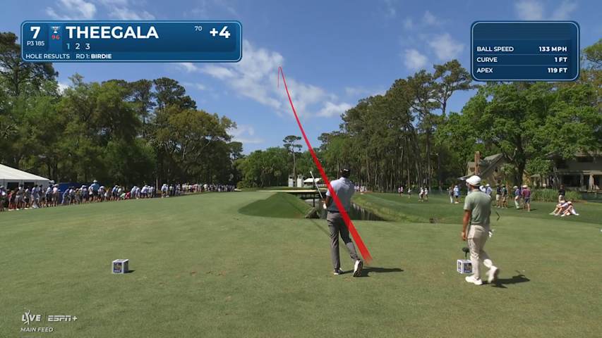 Sahith Theegala's lovely tee shot sets up birdie at RBC Heritage