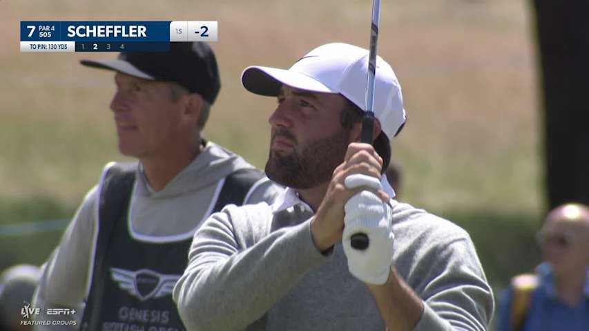 Scottie Scheffler flights wedges close to set up birdie at Genesis Scottish Open