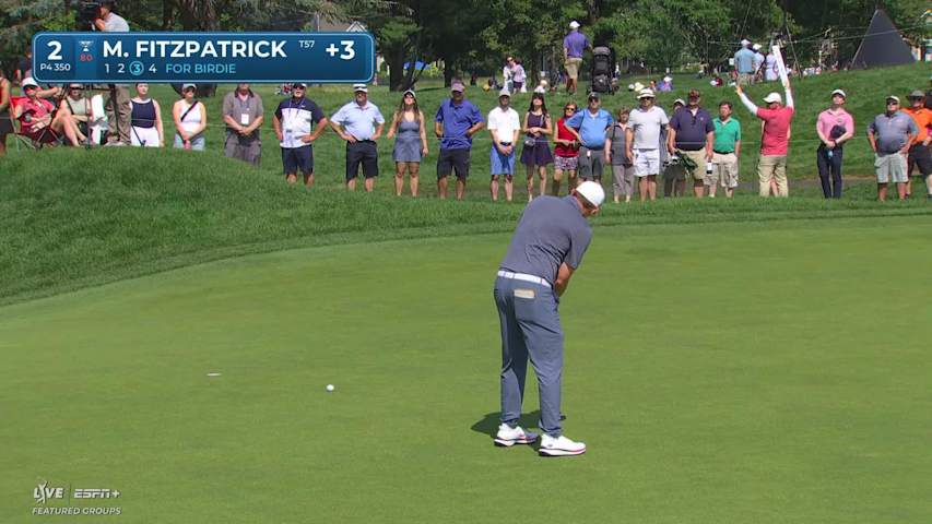 Matt Fitzpatrick makes birdie on No. 2 at Travelers