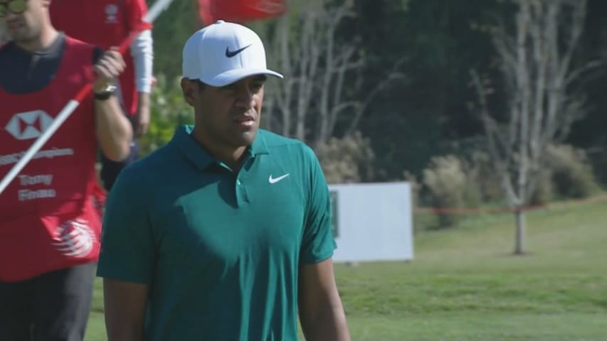 Tony Finau's near eagle approach at HSBC Champions