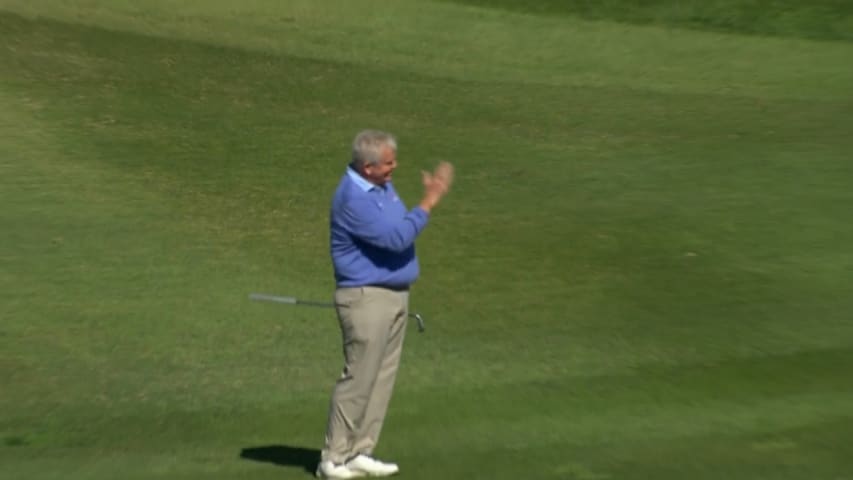 Colin Montgomerie's chip-in eagle at Morocco Champions