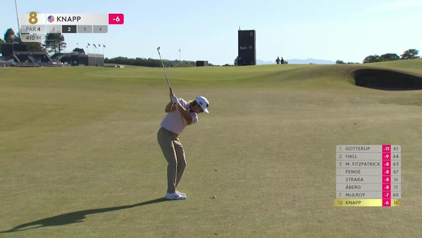 Jake Knapp sinks a 23-foot birdie putt at Genesis Scottish Open