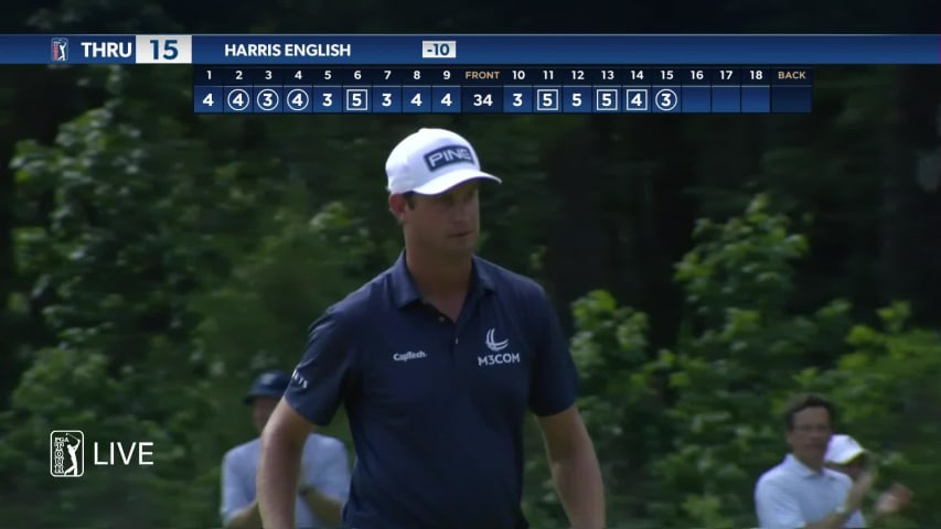 Harris English nearly holes out eagle from waste bunker at Palmetto Championship