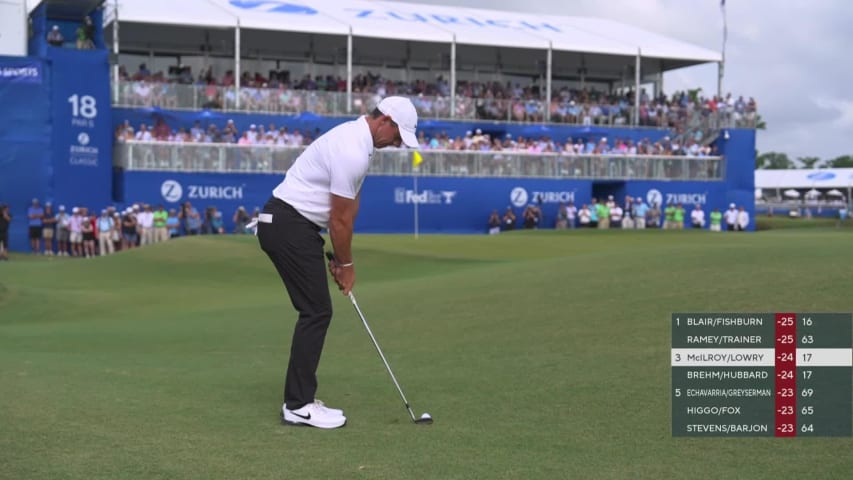 Rory McIlroy’s clutch 72nd hole chip yields tying birdie at Zurich Classic