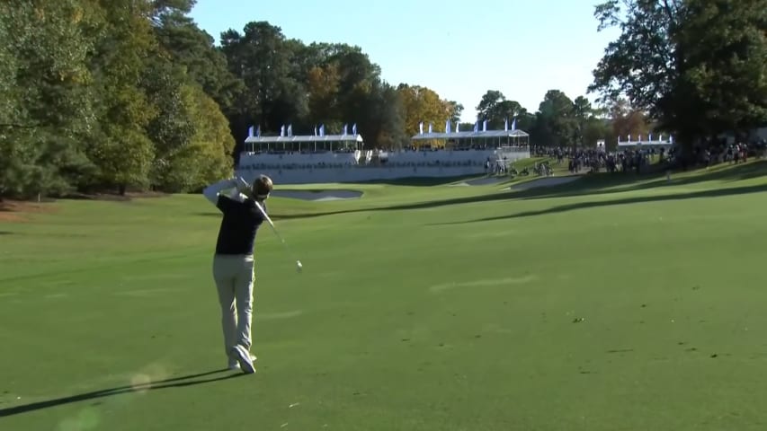 Brett Quigley navigates No. 16 and birdies at Dominion