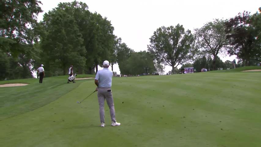 Stewart Cink makes birdie on No. 17 at Kaulig Companies Championship