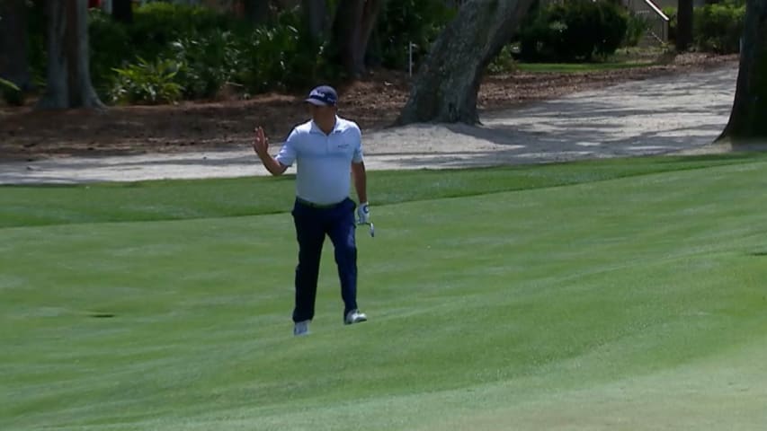 Jason Dufner attacks the par-5s at RBC Heritage