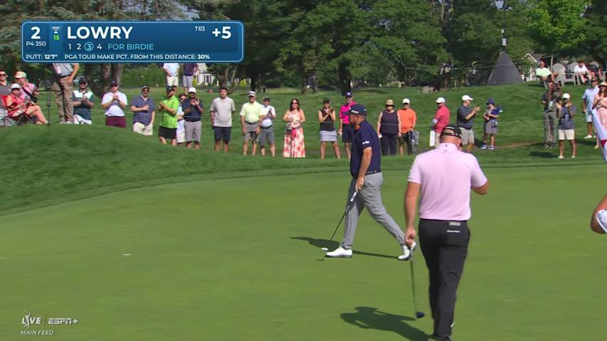 Shane Lowry makes birdie on No. 2 at Travelers
