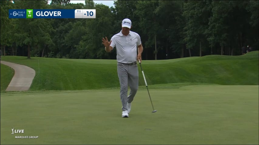 Lucas Glover's approach to 10 feet leads to birdie at John Deere