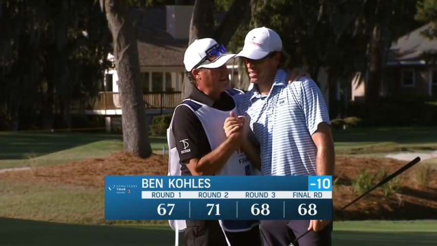 Ben Kohles hits it tight to set up birdie at Korn Ferry Tour Qualifying